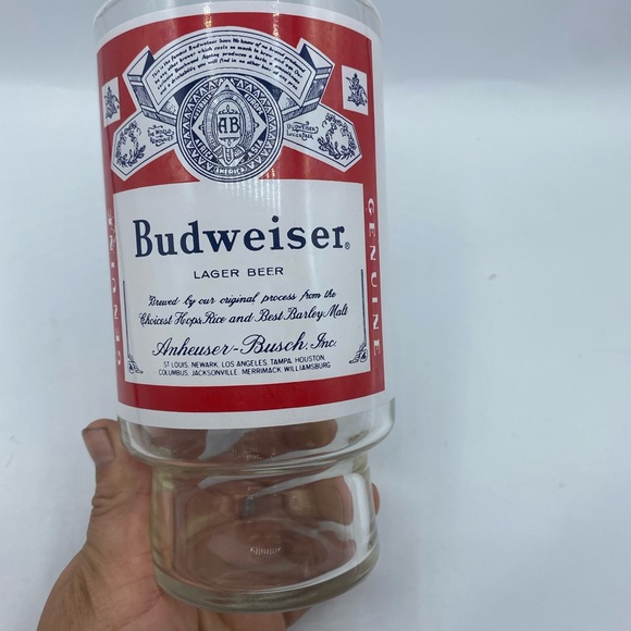 Vintage Budweiser Beer pedestal beer glass by Anheuser -Busch, St. Louis, MO. - Picture 2 of 3